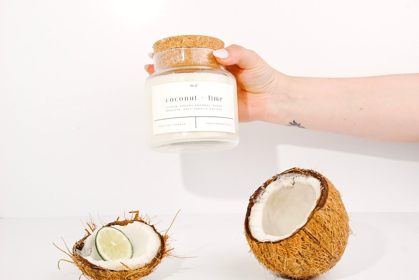 Coconut + Lime 22 oz Glass Candle
