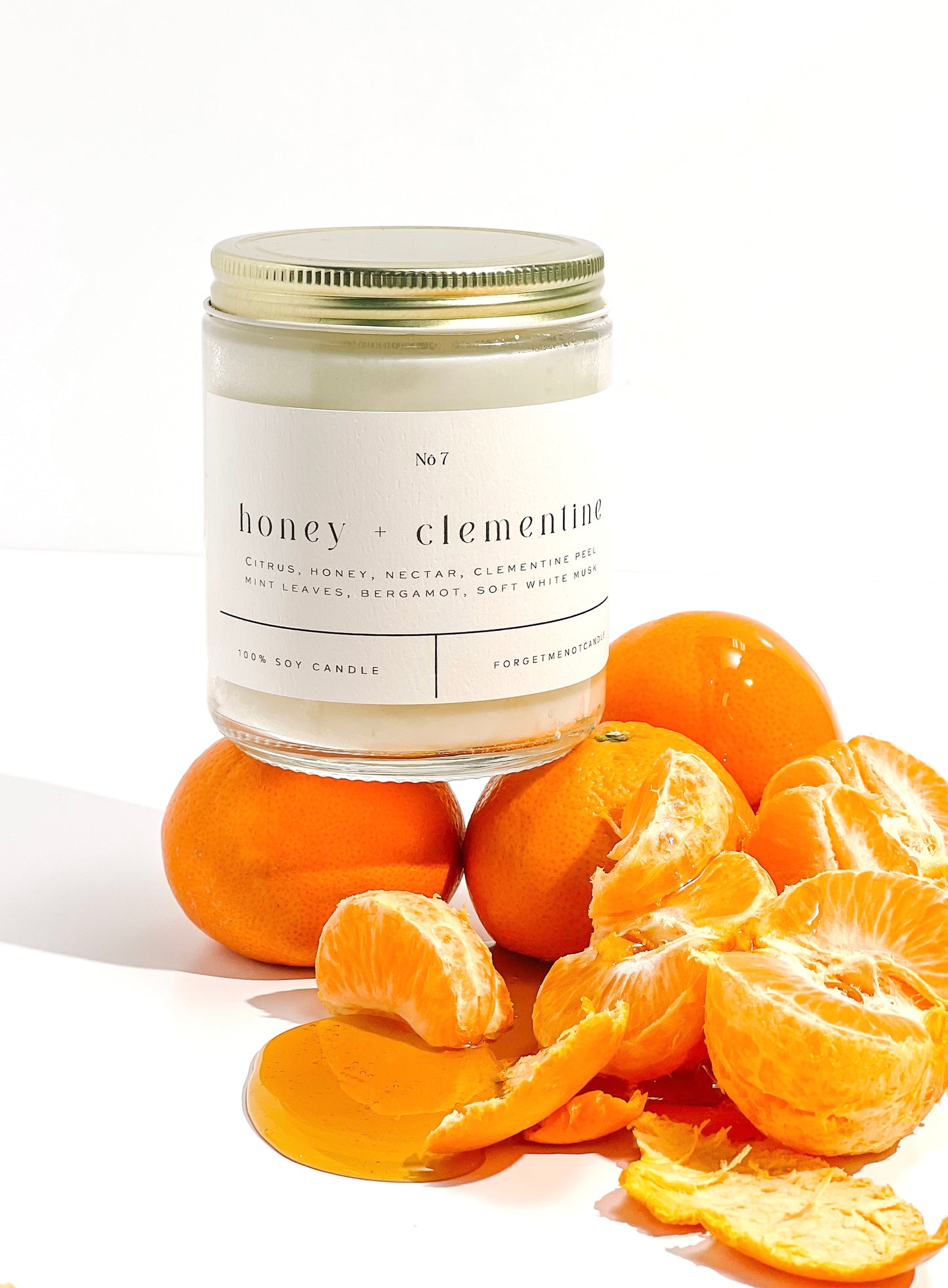 Honey + Clementine 9 oz Glass Candle