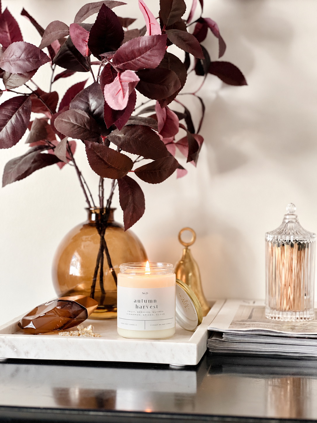 Autumn Harvest 9 oz Glass Candle