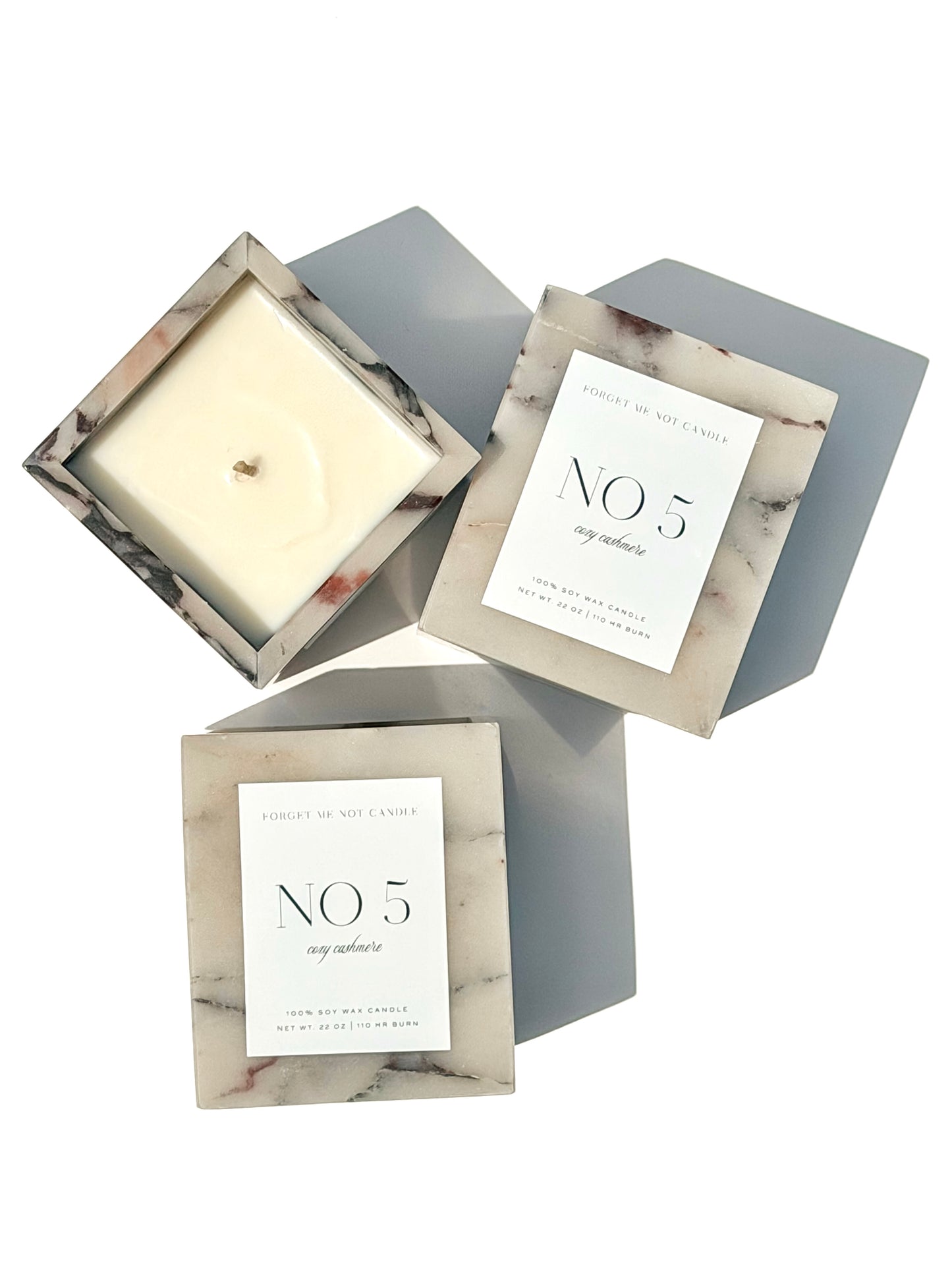 Genuine Calacatta Viola Marble Soy Candle