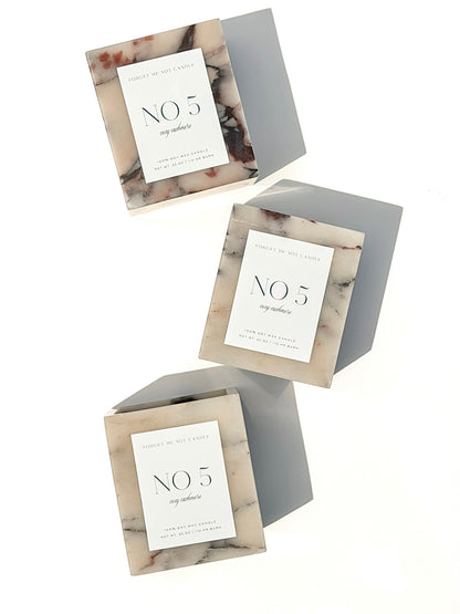 Genuine Calacatta Viola Marble Soy Candle