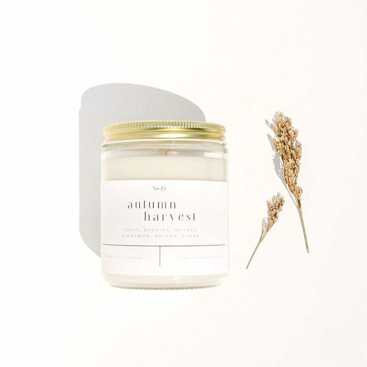 Autumn Harvest 9 oz Glass Candle