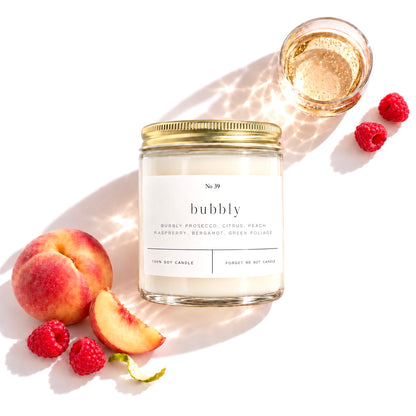 Bubbly 9 oz Glass Candle