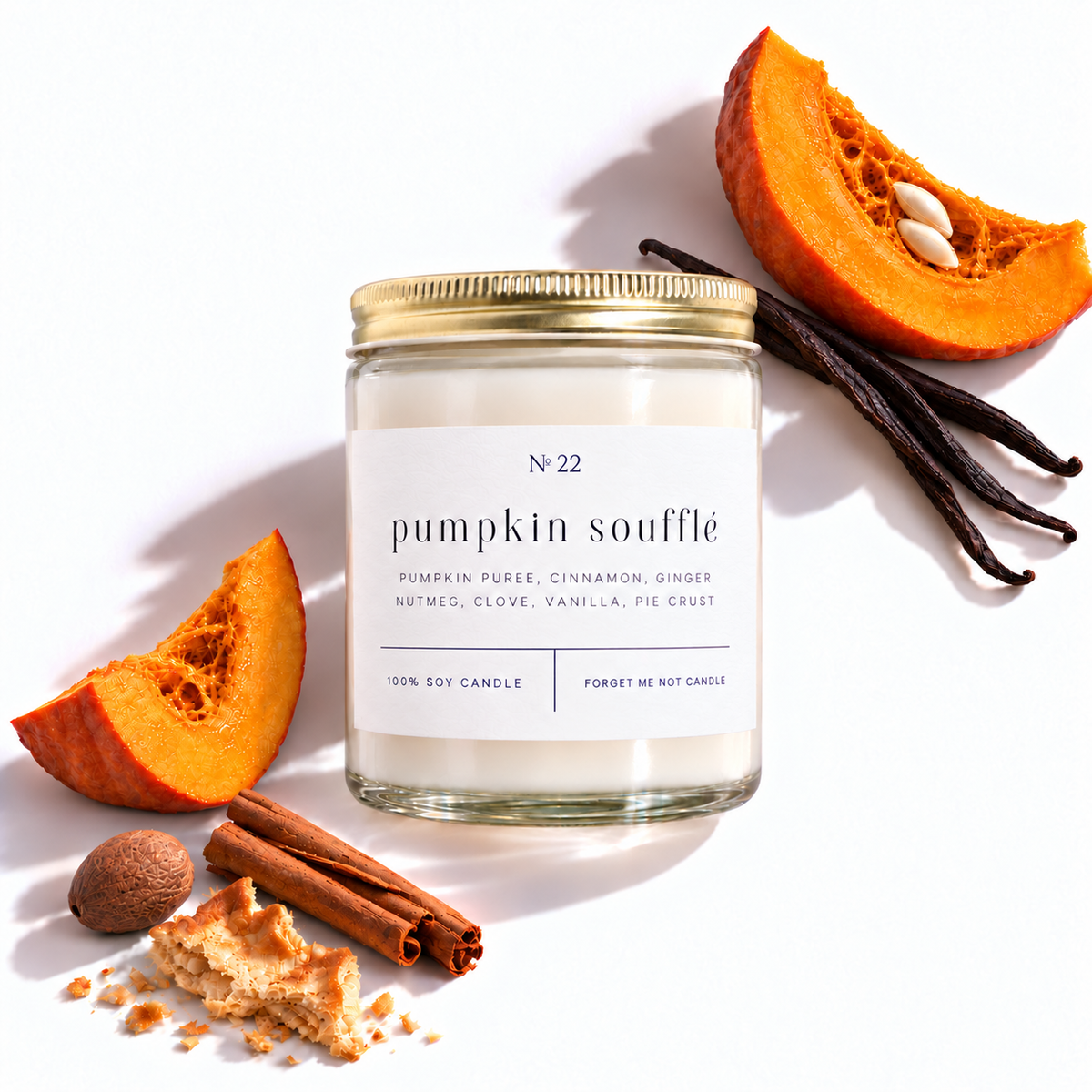 Pumpkin Soufflé 9 oz Glass Candle
