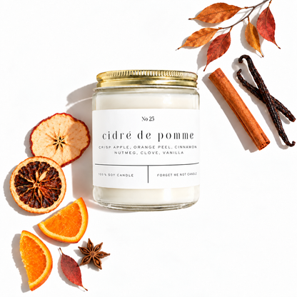Cidre De Pomme 9 oz Glass Candle