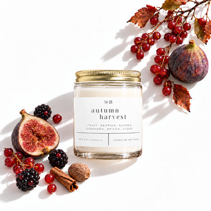 Autumn Harvest 9 oz Glass Candle