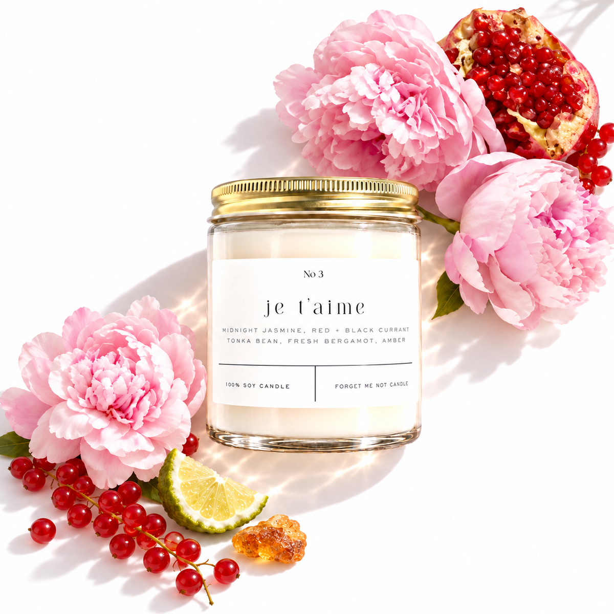 Je T'aime 9 oz Glass Candle