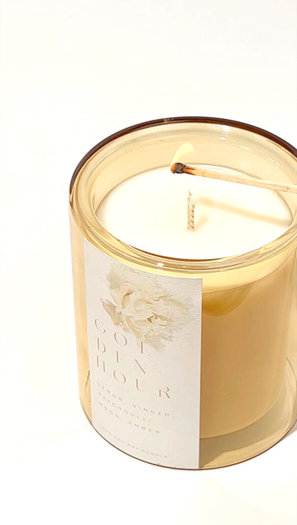 Golden Hour Double Wall Glass Candle