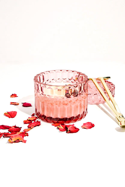 Rose Glass Jar Candle
