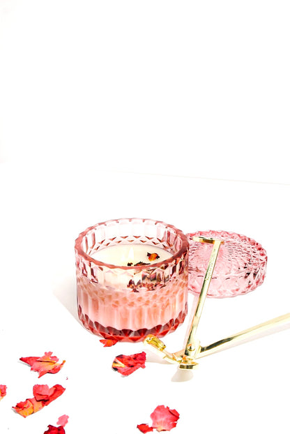 Rose Glass Jar Candle