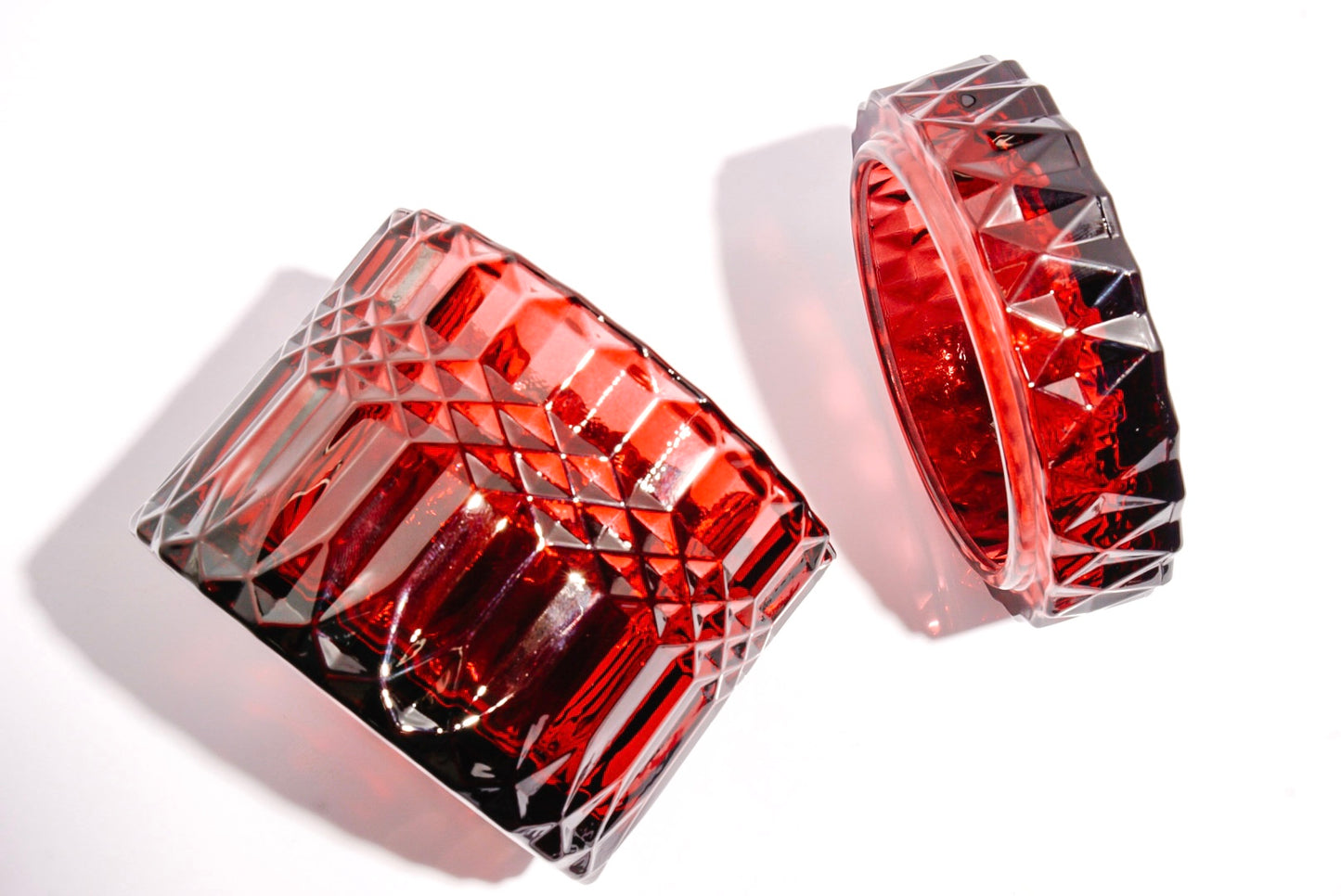 Ruby Red Glass Jar Candle