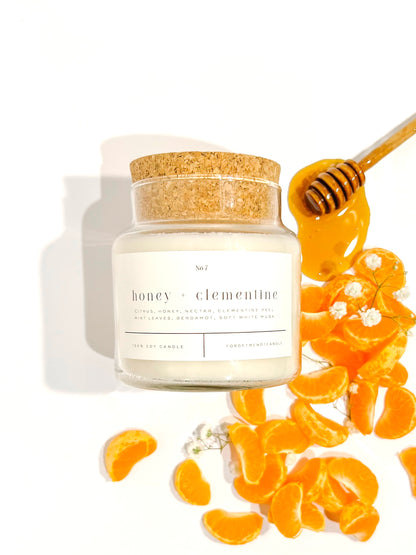 Honey + Clementine 22 oz Glass Candle