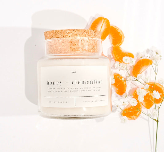 Honey + Clementine 22 oz Glass Candle