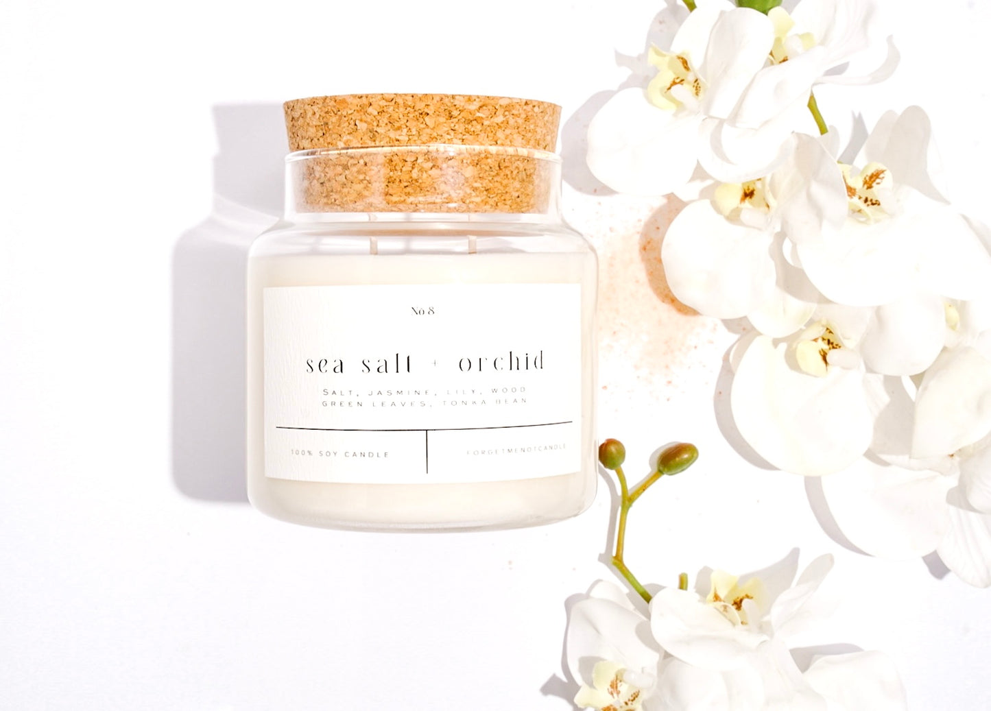 Sea Salt + Orchid 22 oz Glass Candle